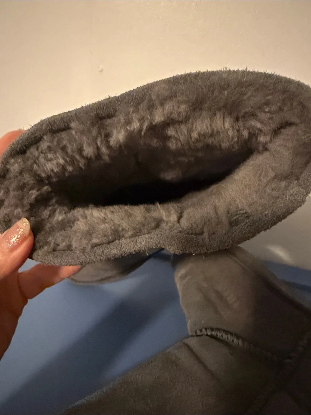 BearPaw Tall Suede Boots - Charcoal